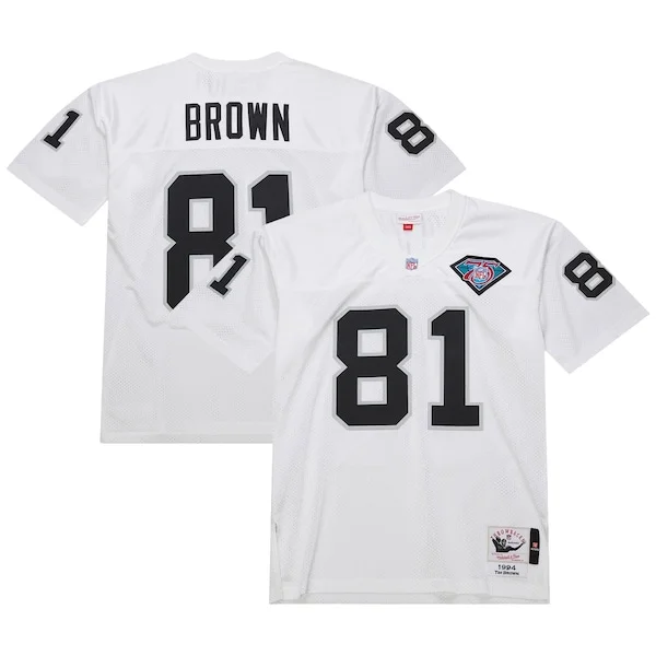 None Tim Brown  Jersey - White | NFL Player Jersey | NFL Football