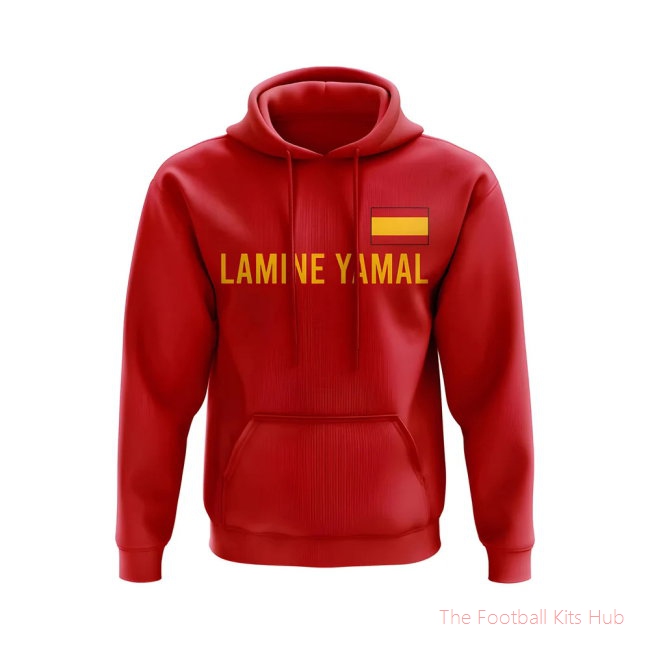 Lamine Yamal Spain Flag Hoody (Red)