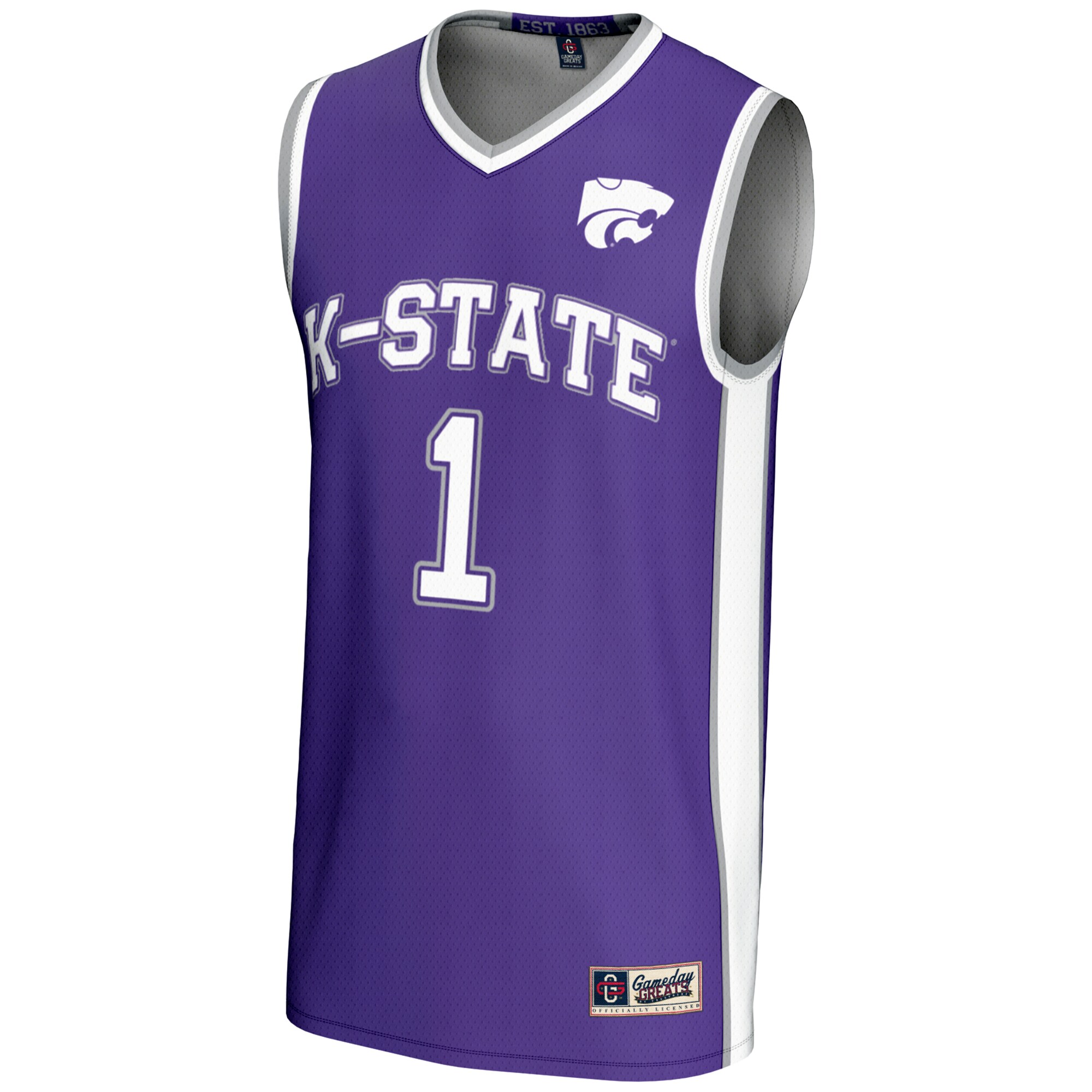 [DDG] Kansas State Wildcats GameDay Greats Unisex Lightweight Basketball Jersey - Purple