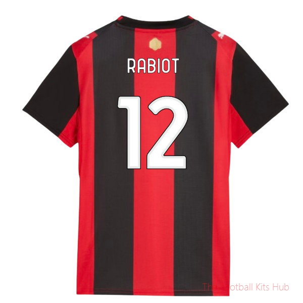 AC Milan 2026-2027 Home Shirt Team Kit Rabiot #12 - Match Jersey