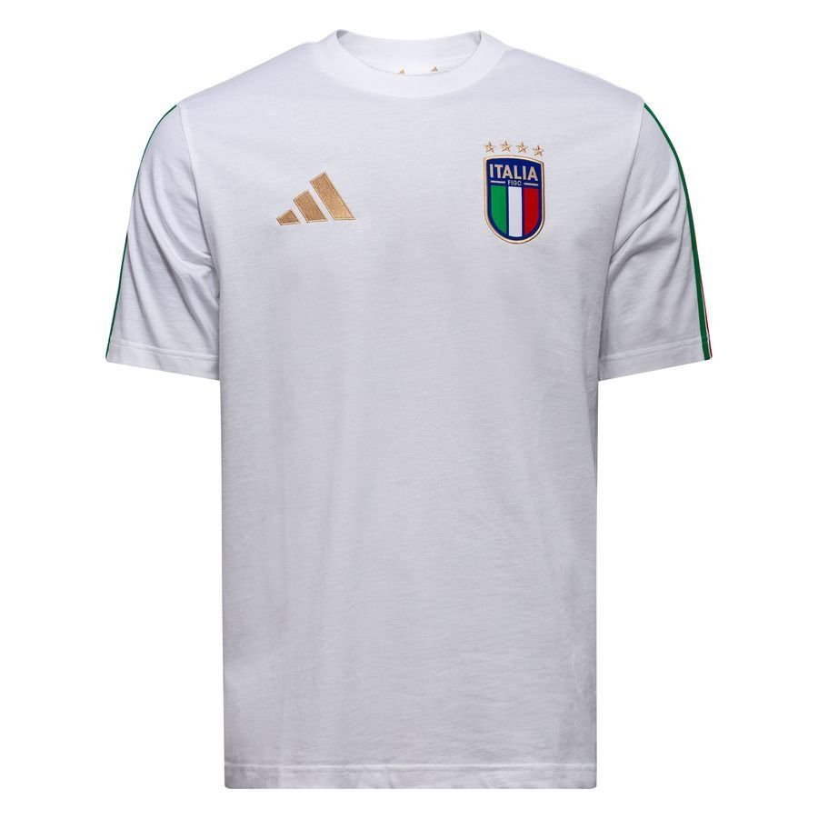 Italy T Shirt Dna Pure White Adidas National Team Wear