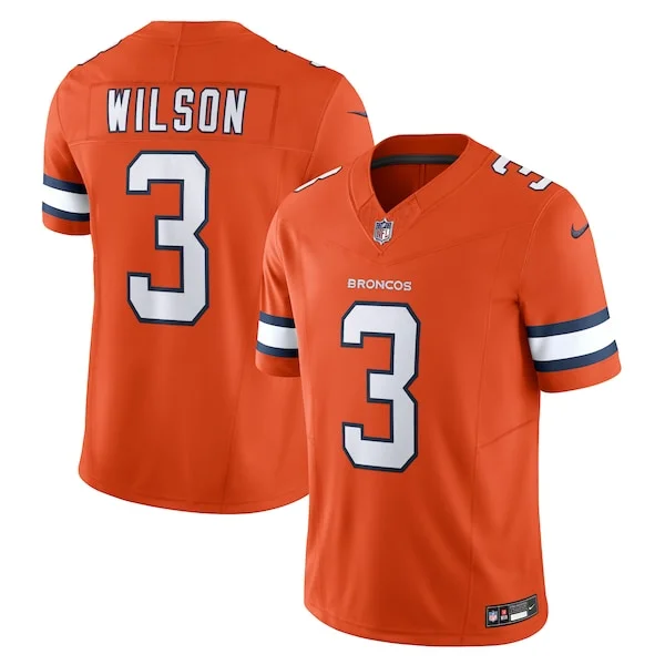 None Russell Wilson Limited Jersey - Orange | NFL Player Jersey