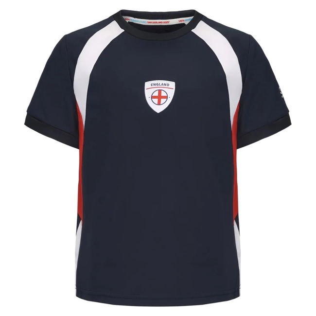 2025 England WEC Poly T-Shirt (Navy) - Kids