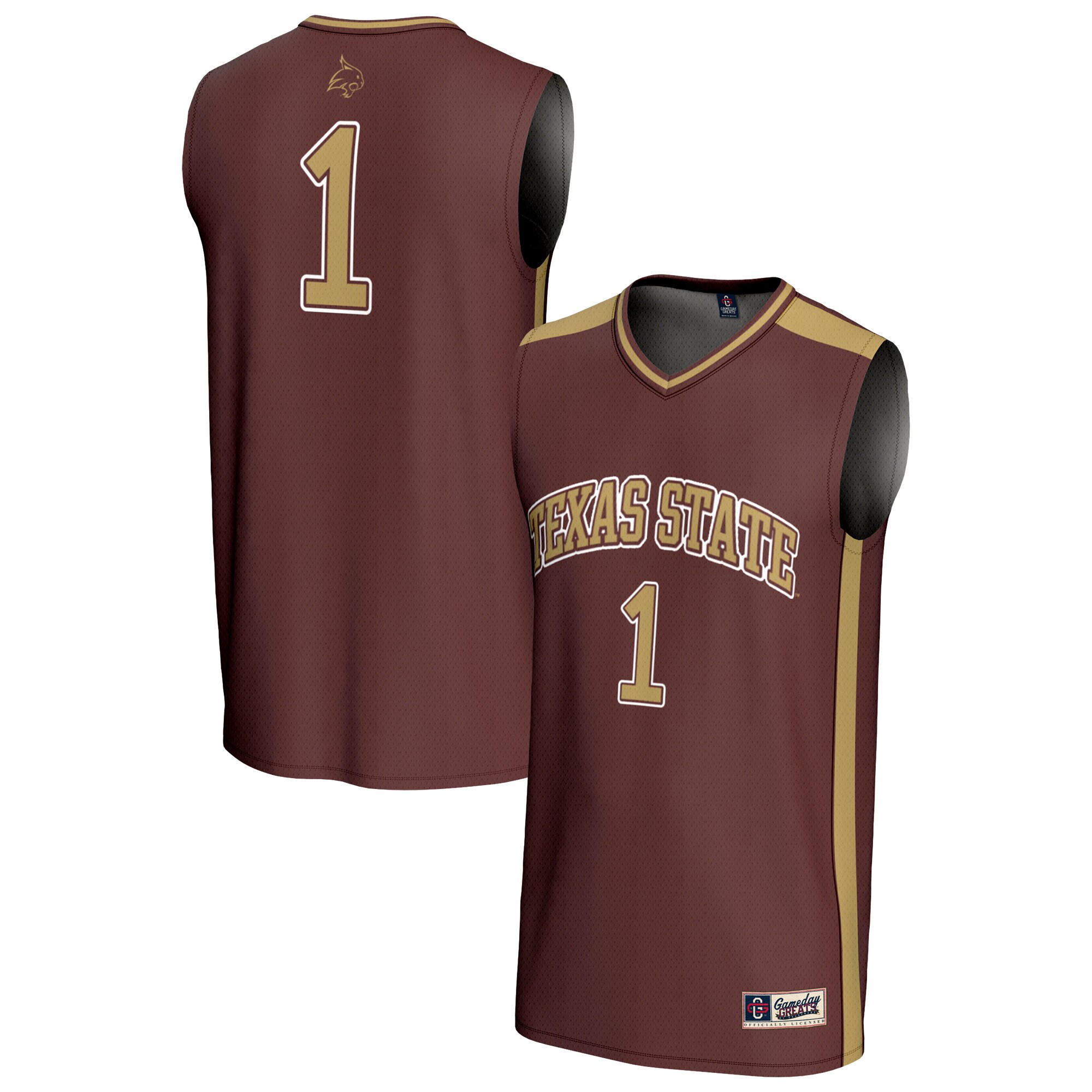 [DDG] Texas State Bobcats GameDay Greats Youth Lightweight Basketball Fashion Jersey - Maroon
