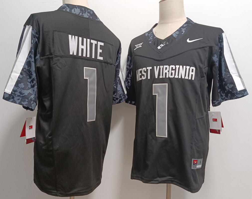 Men's None White 2024 home jersey Jahiem White #1 official licensed