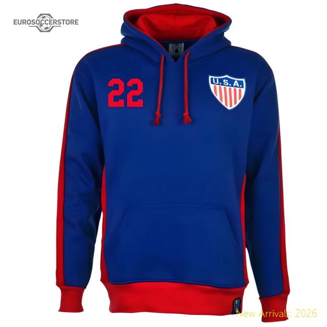 Stars And Stripes Number 22 Retro Hoodie - Economical - World Cup Edition