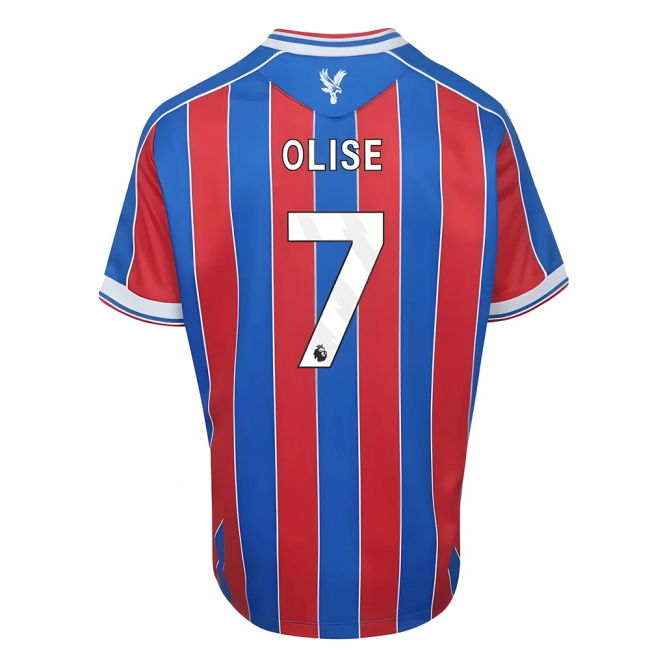 Kids Olise 7 2025-2026 Crystal Palace Soccer Club Home Uniform