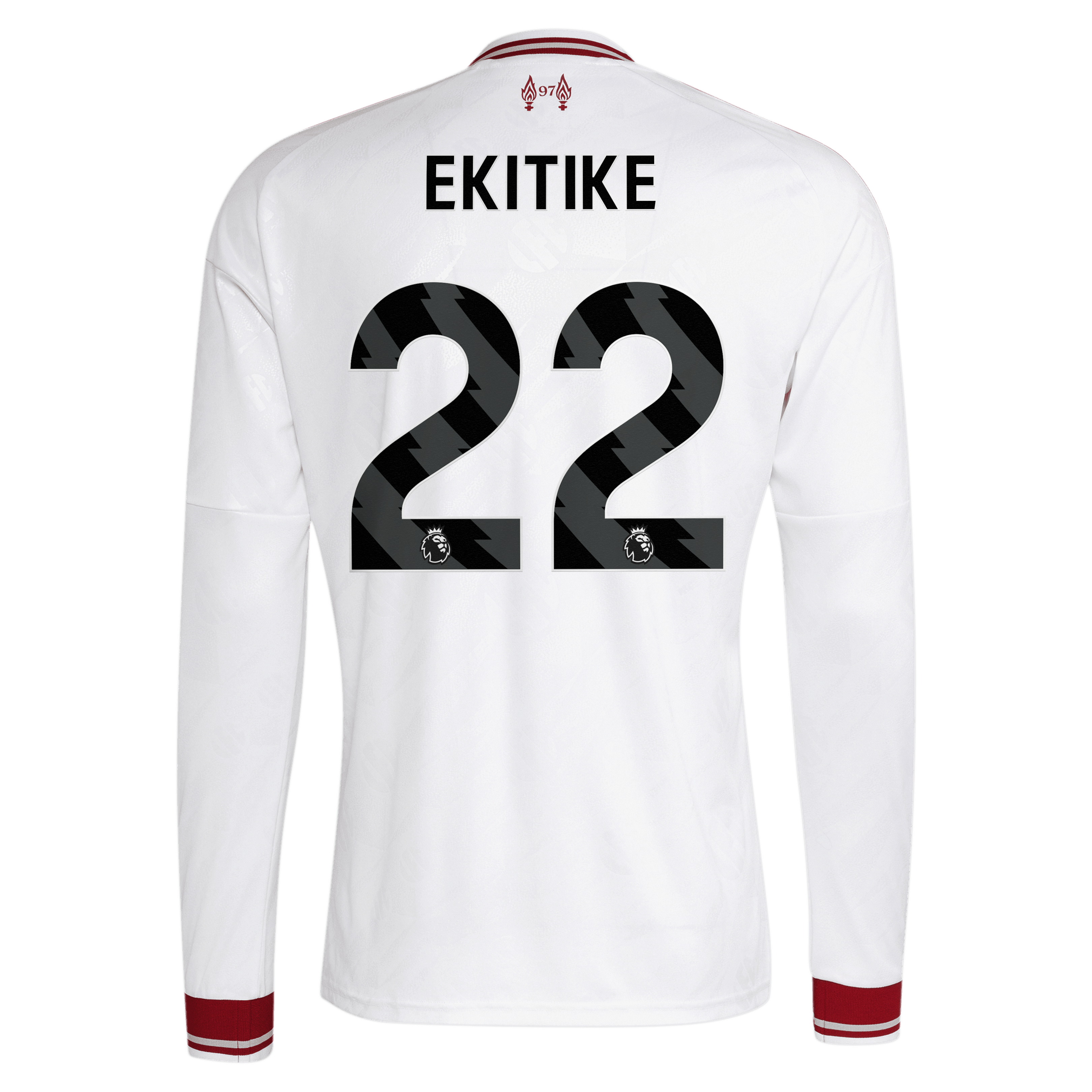 [SJH] Hugo Ekitike Liverpool 2026/27 Away Replica Long Sleeve Jersey - White