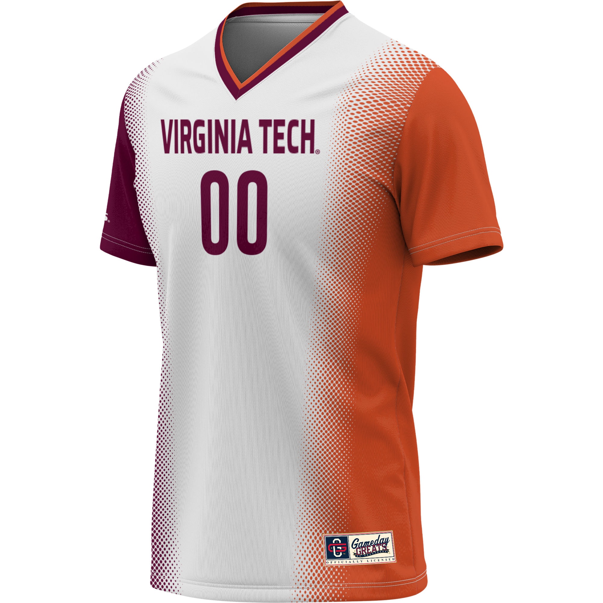 [SJH] Virginia Tech Hokies GameDay Greats Unisex NIL Pick-A-Player Lightweight Women's Soccer Jersey - White