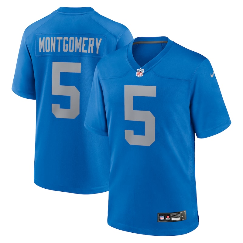 None David Montgomery DET Lions Iconic Elite Jersey Game Day Wear