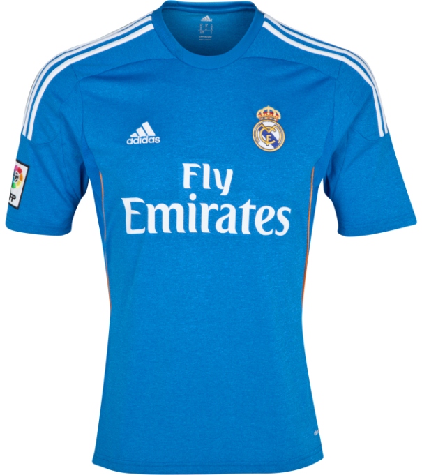 Quick Dry 13-14 Real Madrid Away Blue Soccer Jersey Shirt
