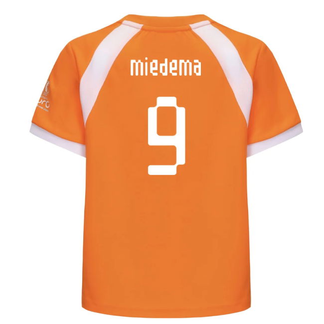 2025 Netherlands WEC Poly T-shirt (Orange) - Kids (Miedema 9)