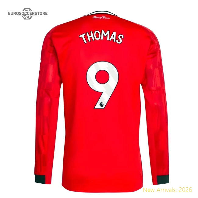 2025-2026 Man Utd Long Sleeve Home Shirt (Thomas 9)