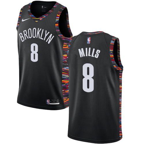 Black BKN Brooklyn Nets #8 Nike Game-Day Jersey Game Day Wear