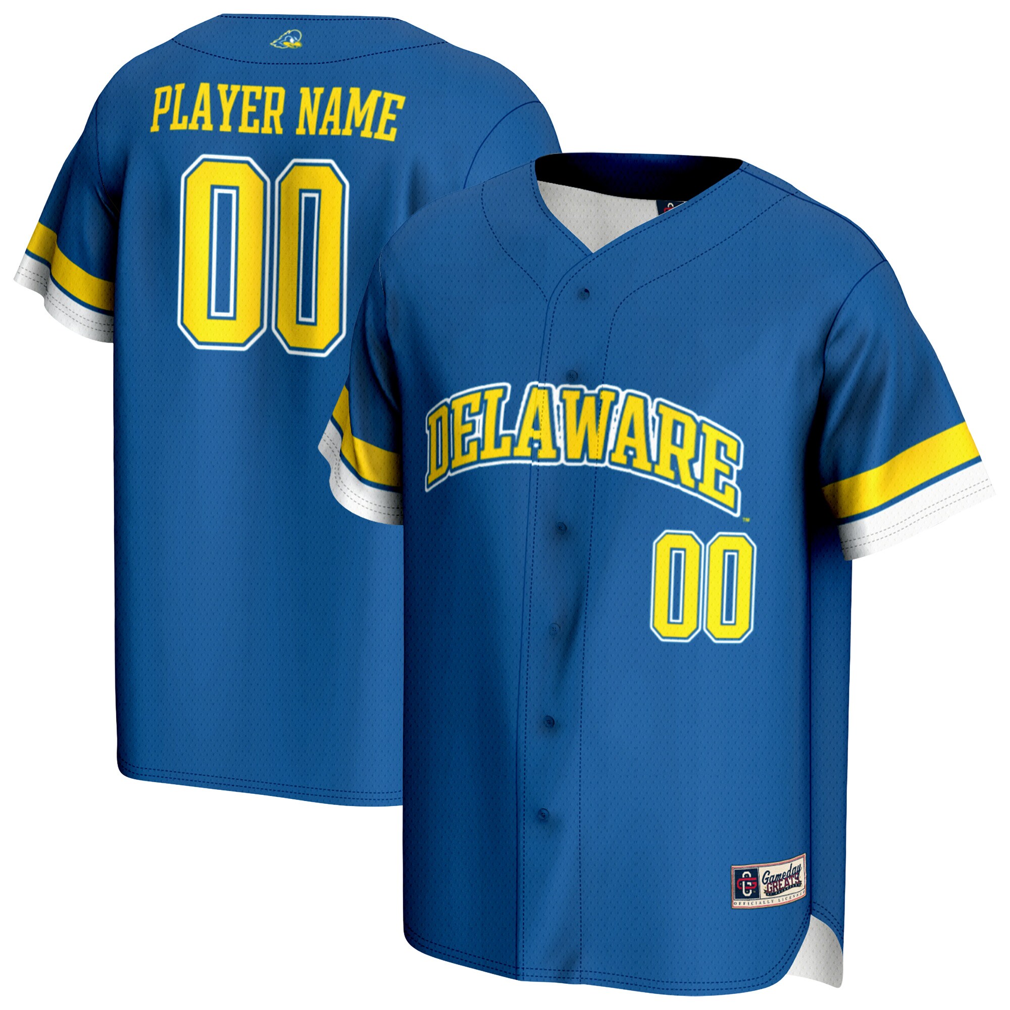 [DDG] Delaware Fightin' Blue Hens GameDay Greats Youth NIL Pick-A-Player Lightweight Baseball Jersey - Royal
