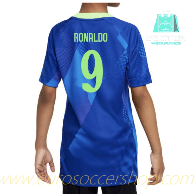 2025-2026 Season Seleção Brasileira Away Jersey Youth Version (Ronaldo 9)