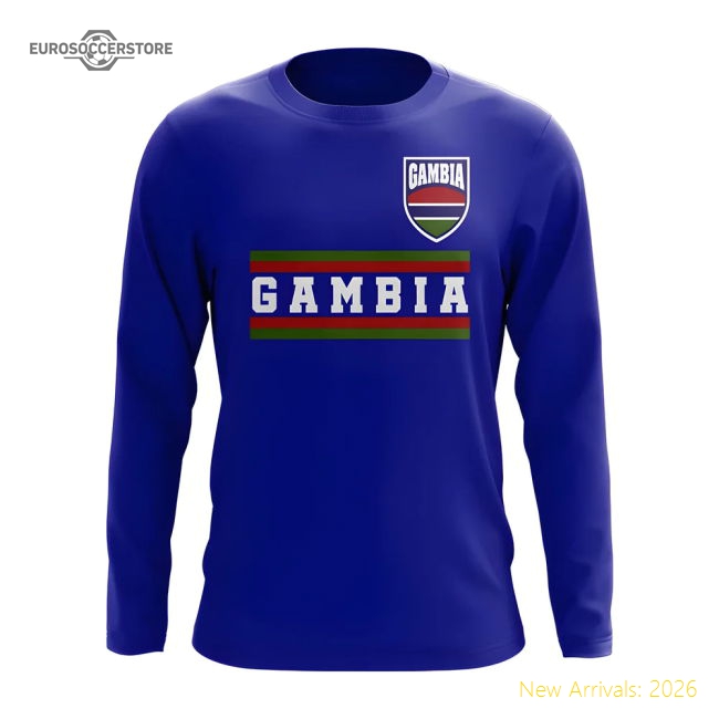Gambia Core Football Country Long Sleeve T-shirt (royal)