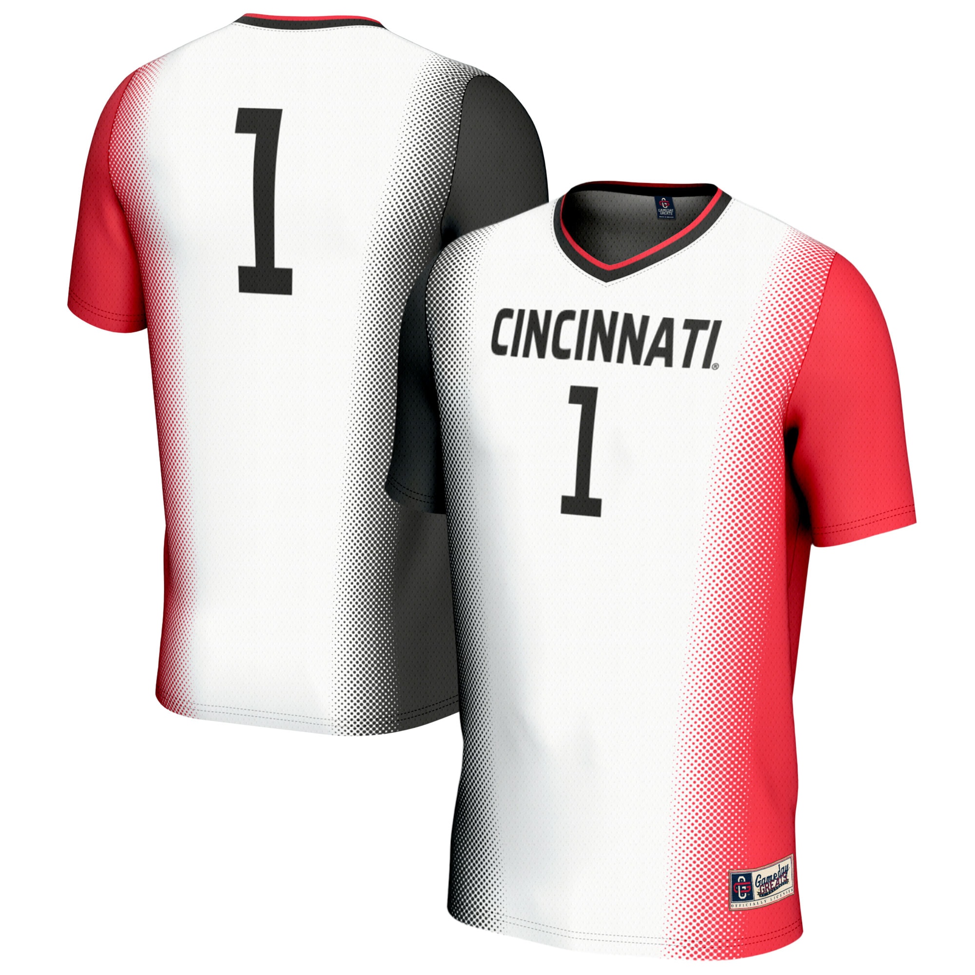 [JED] Cincinnati Bearcats GameDay Greats Lightweight Women's Soccer Fashion Jersey - White
