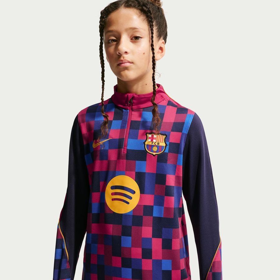 [EFKS] Barcelona Dri FIT Strike Noble Red/Blackened Blue/Mineral Training Kids Yellow