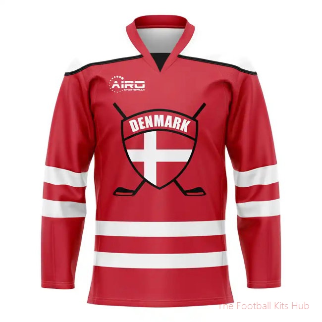 Men Denmark Home Ice Hockey Shirt UEFA Euro