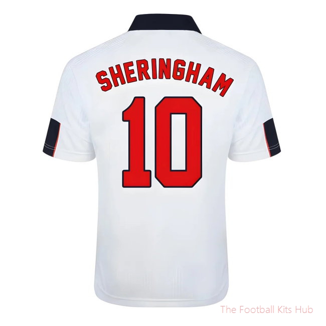 Score Draw England World Cup 1998 Home Shirt (Sheringham 10)