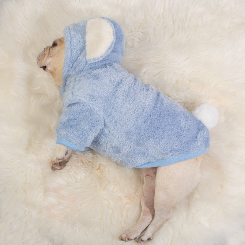 High-Quality Frenchie Warm Pet Sweater – Plush Thick Coat For Small B...