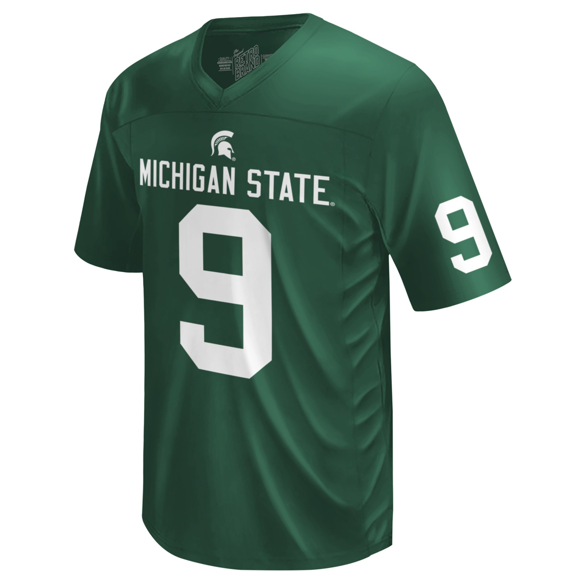 Youth Retro Brand Kenneth Walker III Green Michigan State Spartans Commemorative Classics Printed Football Jersey