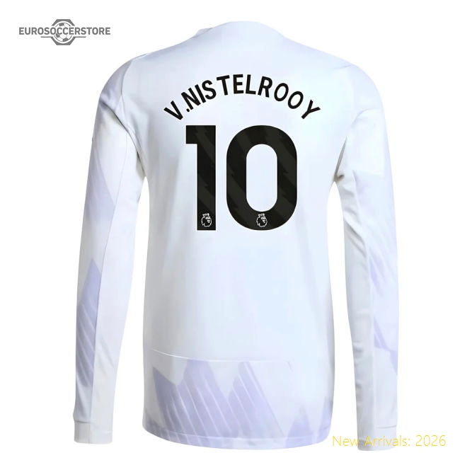 Official 2025-2026 Man Utd Authentic Long Sleeve Away Shirt