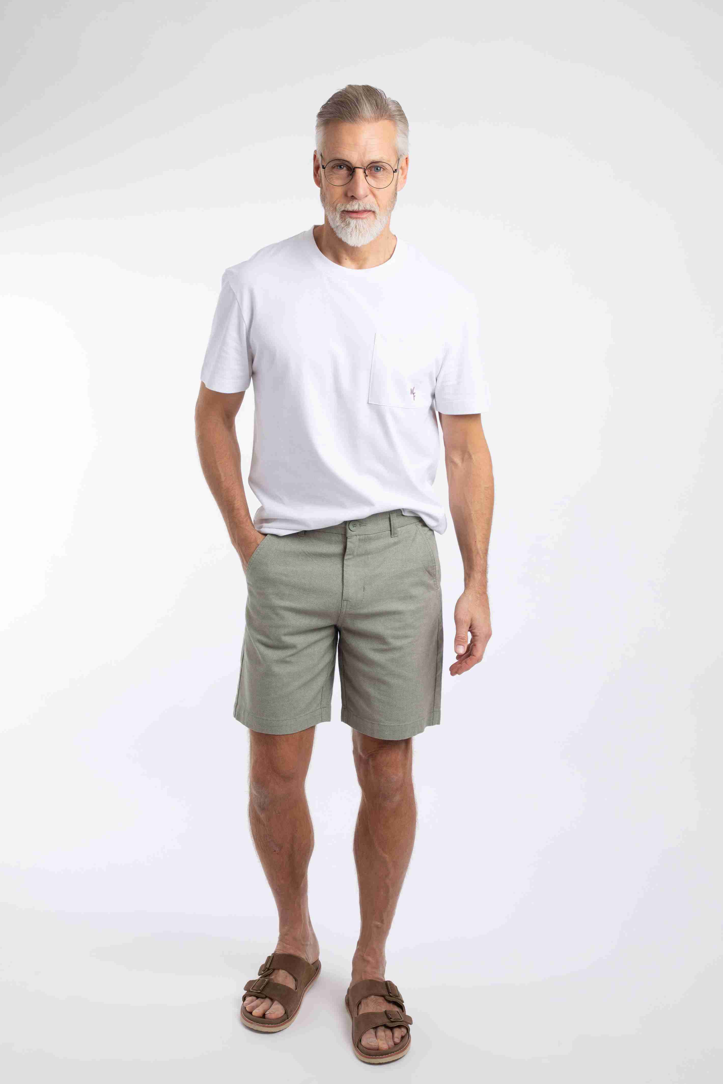 Charleston Textured Chino Shorts Woodland Sage