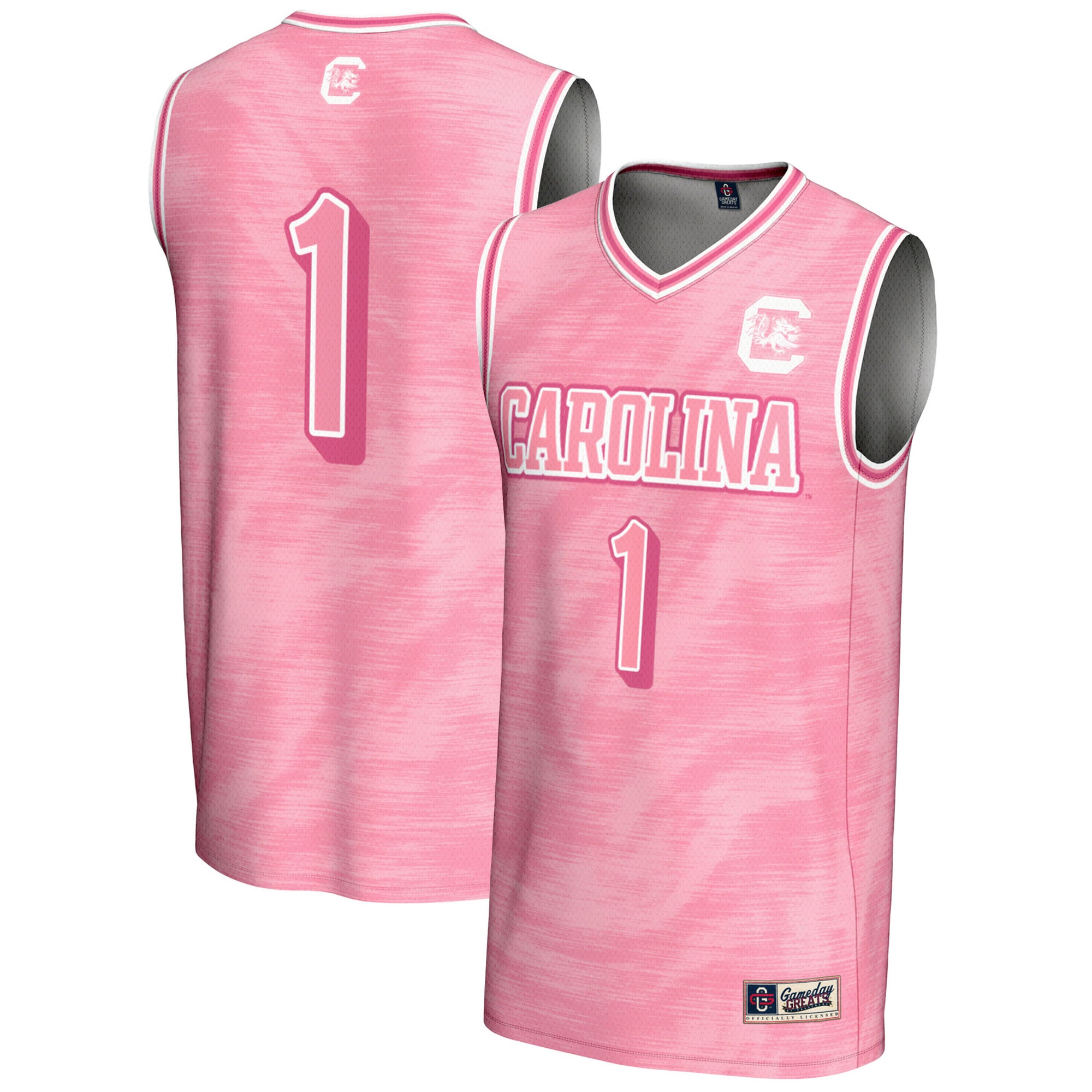 #1 South Carolina Gamecocks GameDay Greats Unisex Lightweight Basketball Jersey - Pink