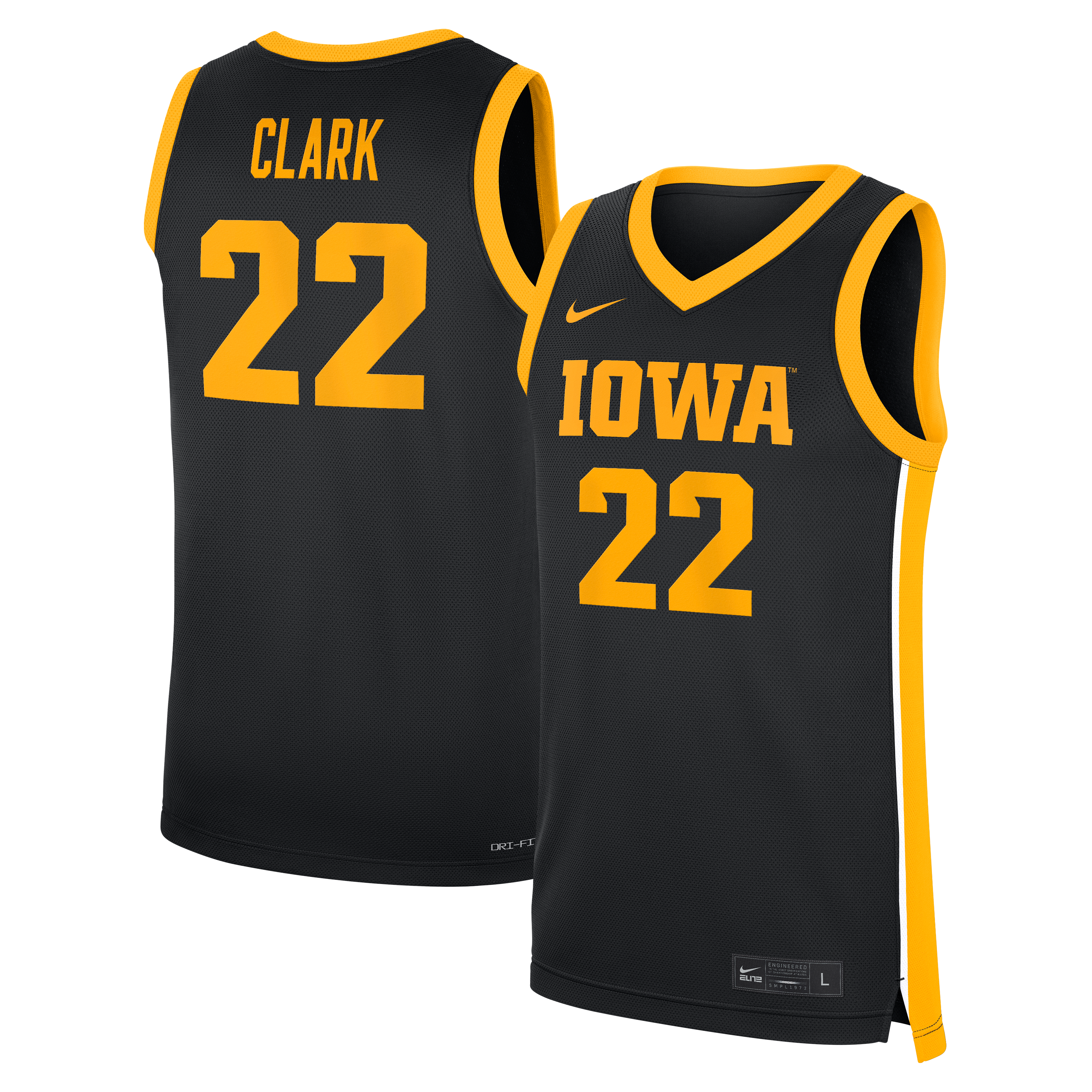 Caitlin Clark Iowa Hawkeyes Nike Home Replica Basketball Jersey - Black