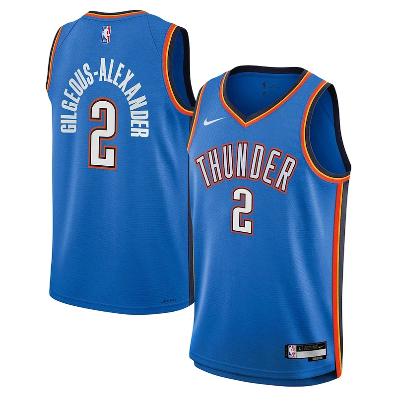 Durable Shai Gilgeous-Alexander OKC NBA Jersey - Blue - Affordable