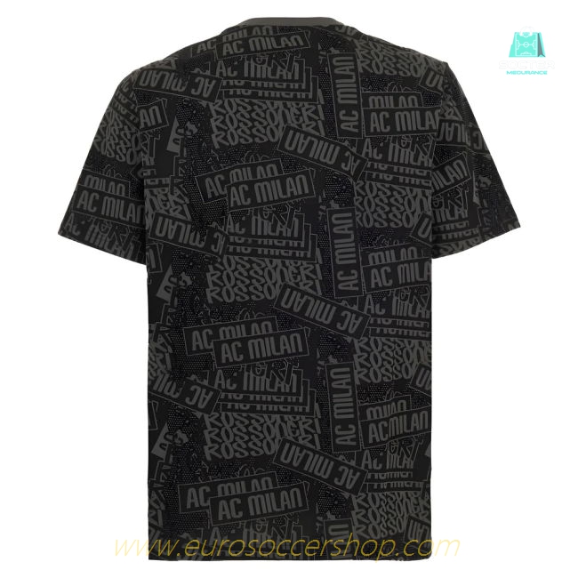 2025-2026 AC Milan ftblCulture Tee AOP (Black)