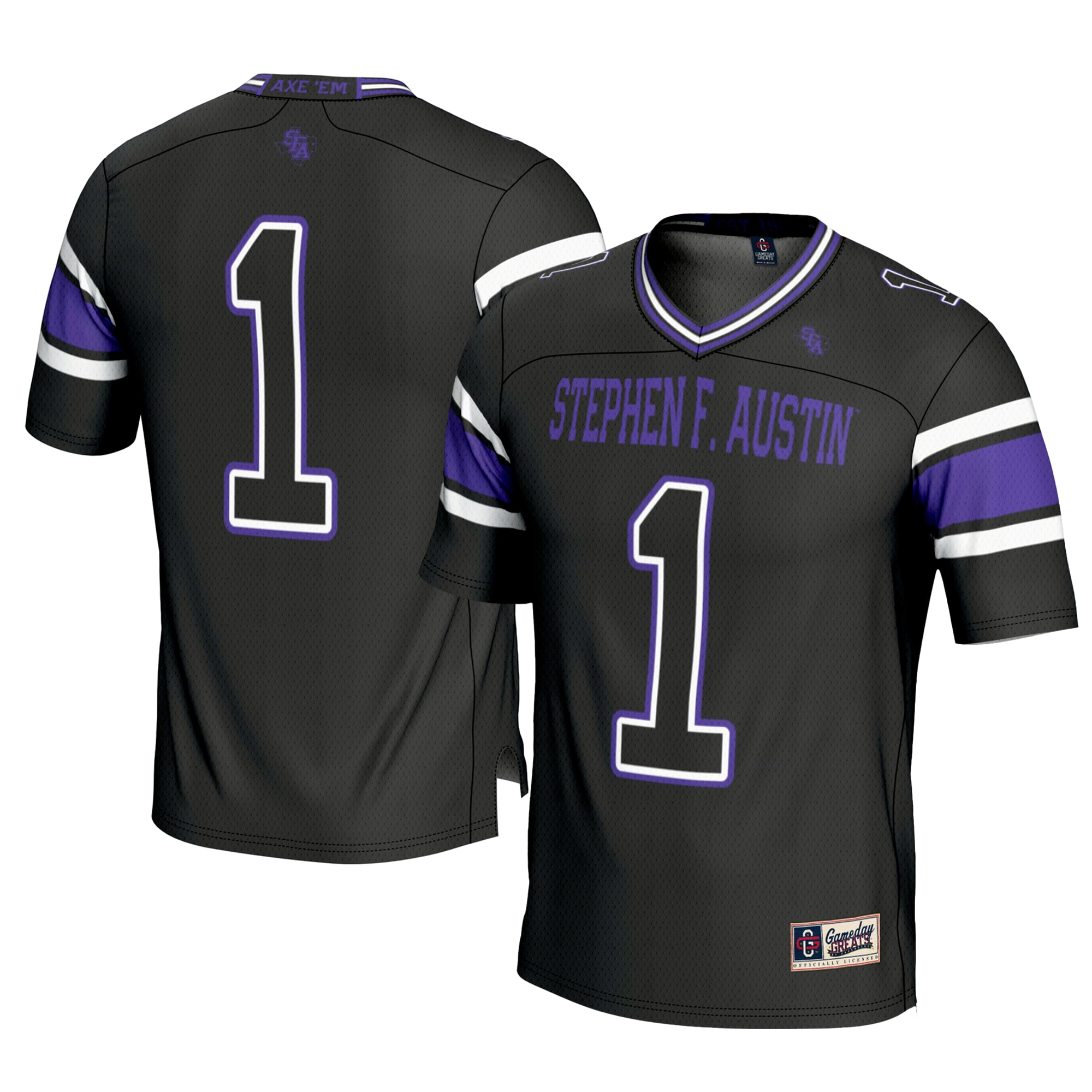 Stephen F Austin Lumberjacks #1 Football Jersey - Black | Stadium Series 2026