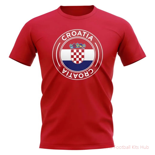Croatia Football Badge T-Shirt (Red)