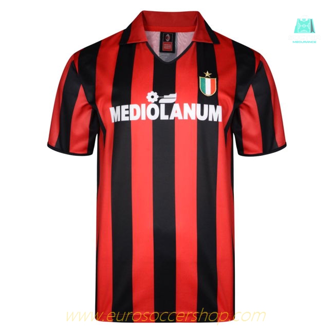 Score Draw Ac Milan 1988 Retro Football Shirt (VAN BASTEN 9)