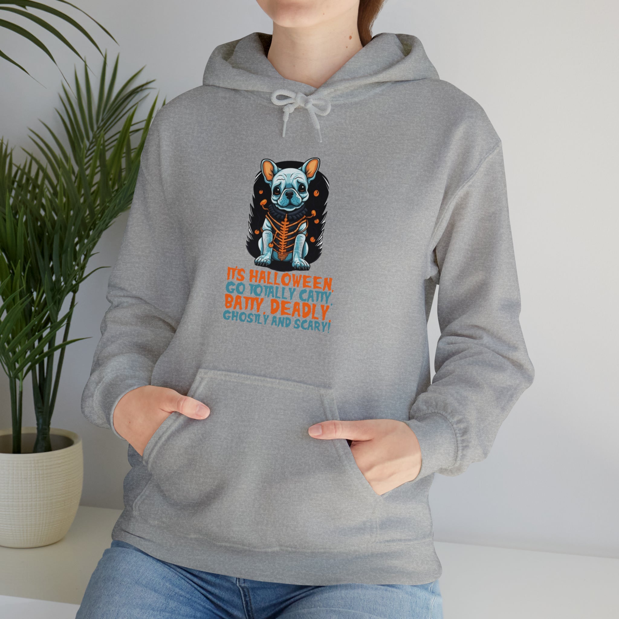 French Bulldog Catty Batty Halloween Unisex Hoodie Durable Dog Item