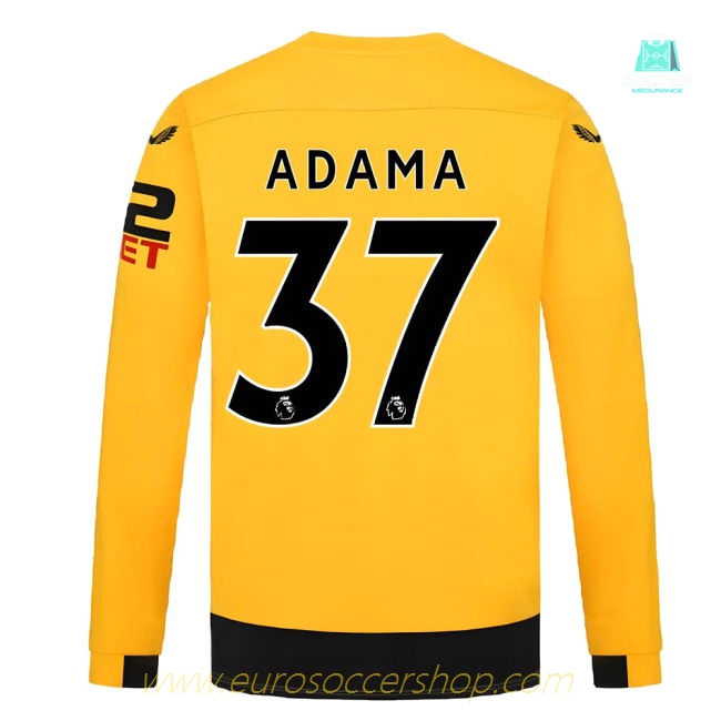 2022-2023 Wolves Long Sleeve Home Shirt (ADAMA 37)