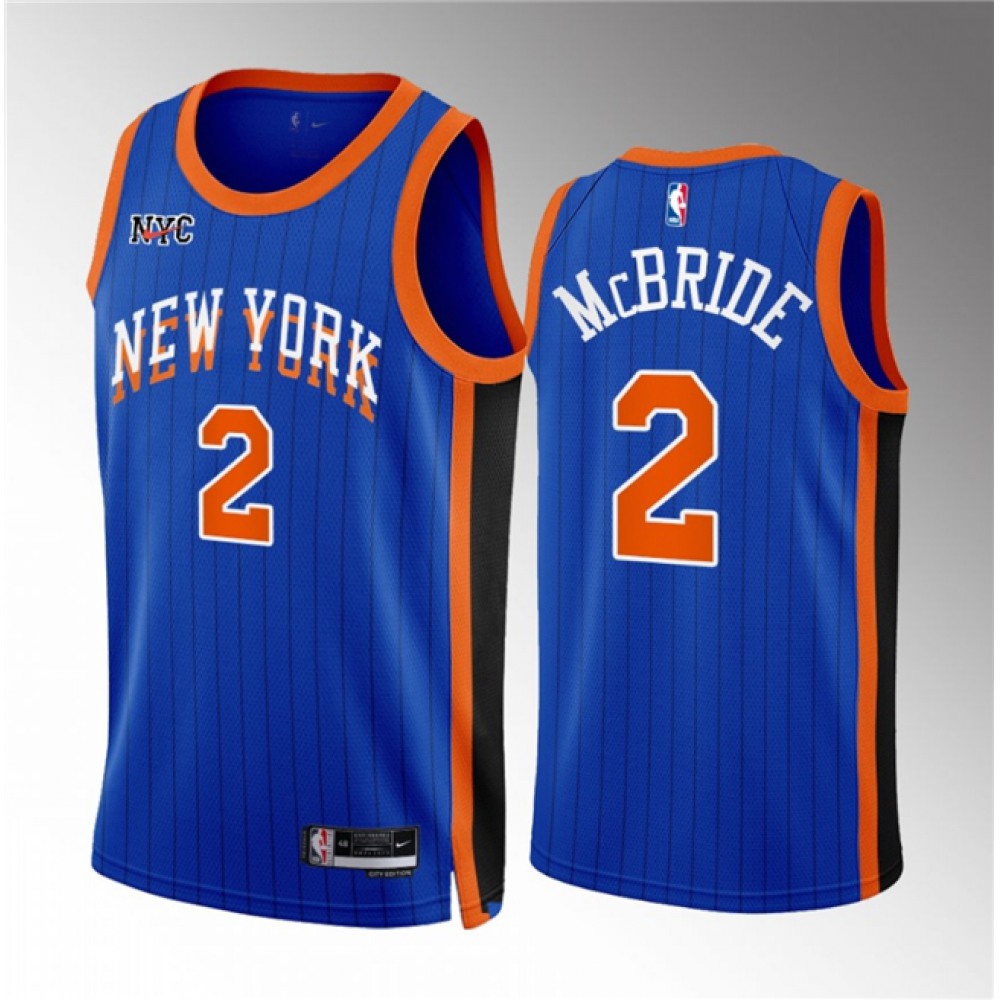 Game Day Collector's Item Men's NYK #2 Miles Blue Basketball Jersey