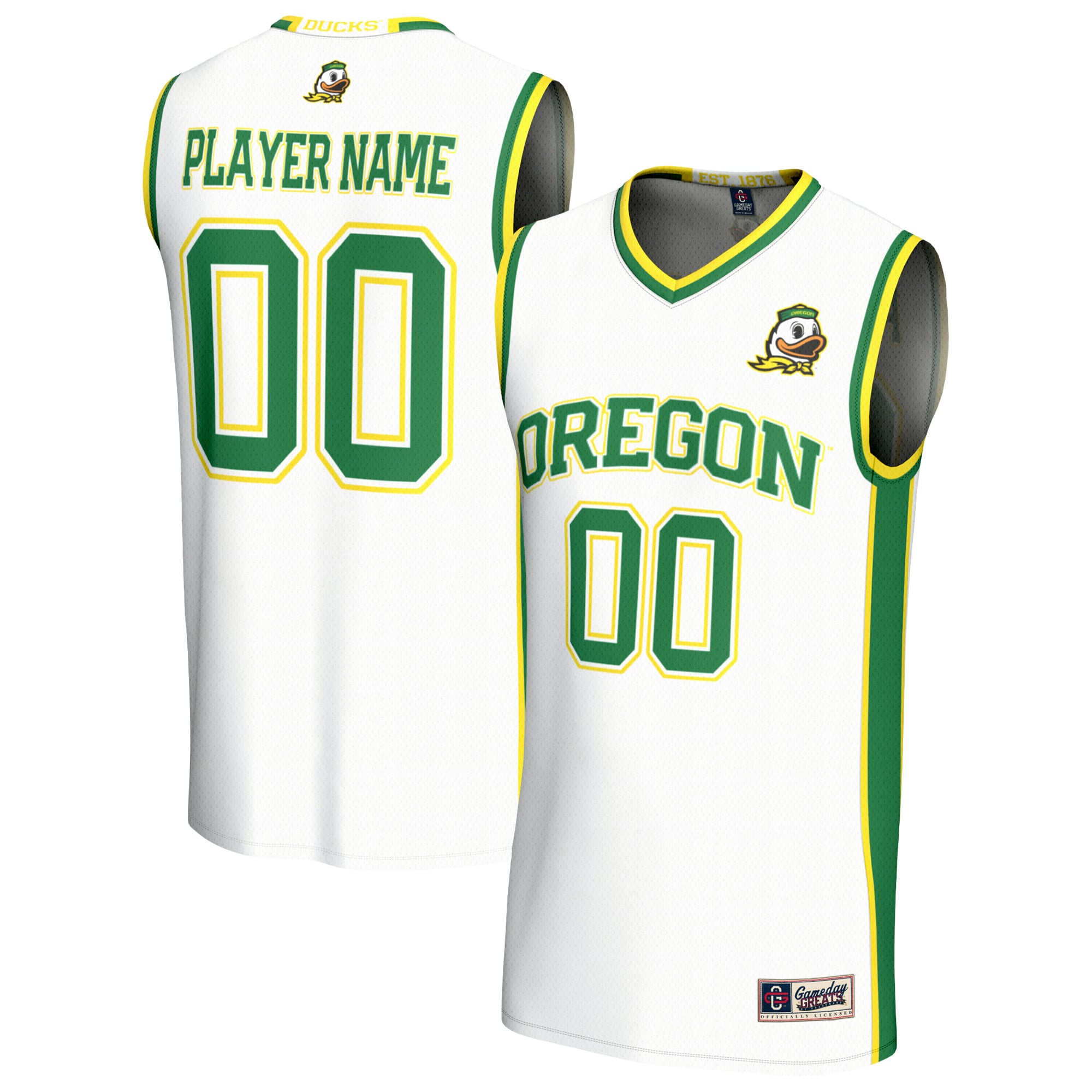 Oregon Ducks GameDay Greats Youth Lightweight Collegiate Men's Basketball NIL Pick-A-Player Fashion Jersey - White