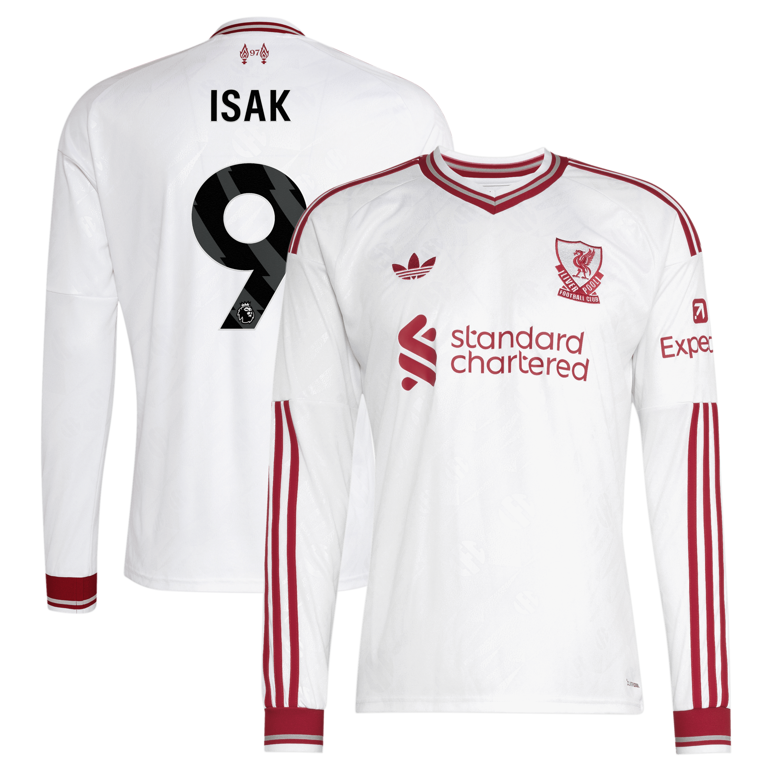 [SJH] Alexander Isak Liverpool 2026/27 Away Replica Long Sleeve Jersey - White