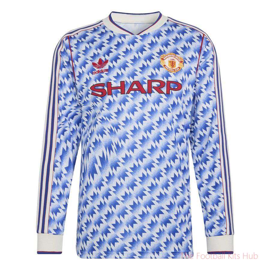 Manchester United Away Shirt 1990/92 Long Sleeves