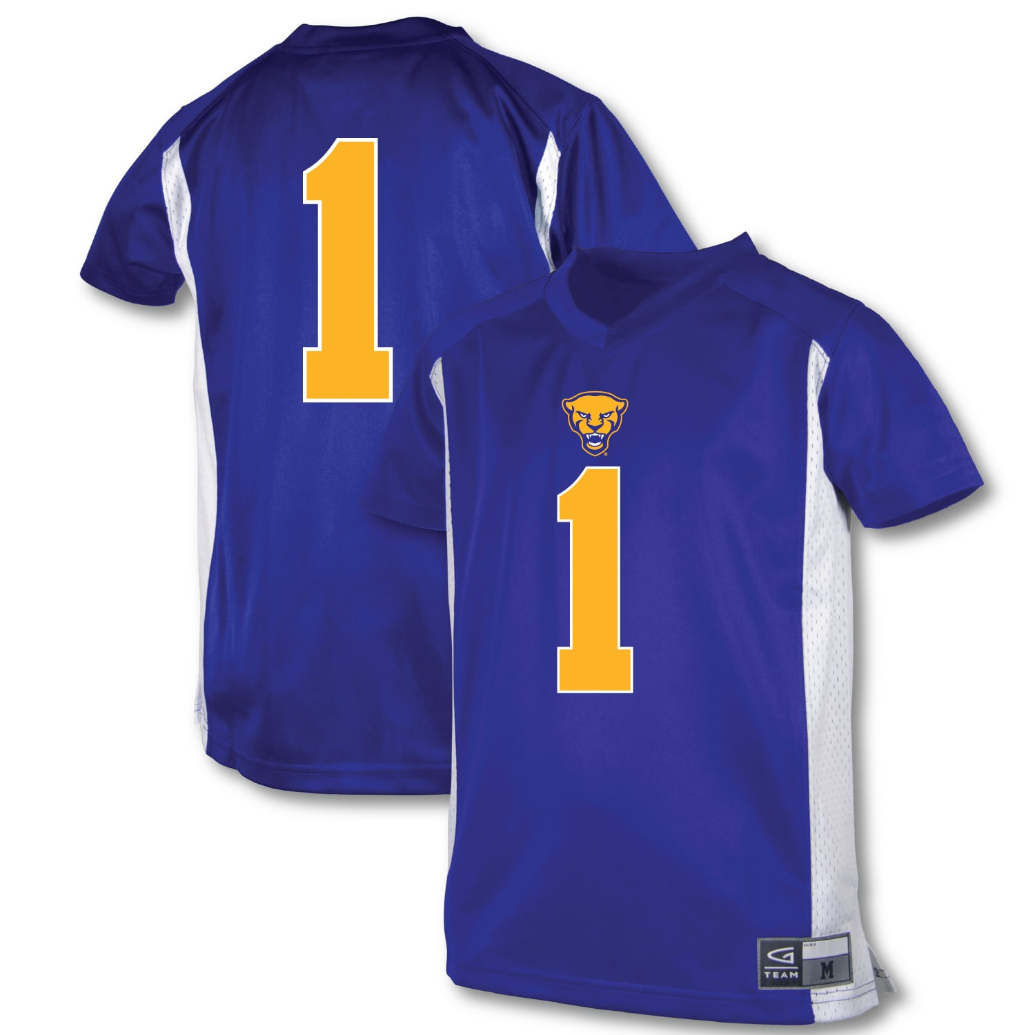 #1 Pitt Panthers Garb Youth Football Jersey - Royal