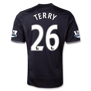 13-14 Chelsea 26 TERRY Black Away Soccer Jersey Shirt - Official