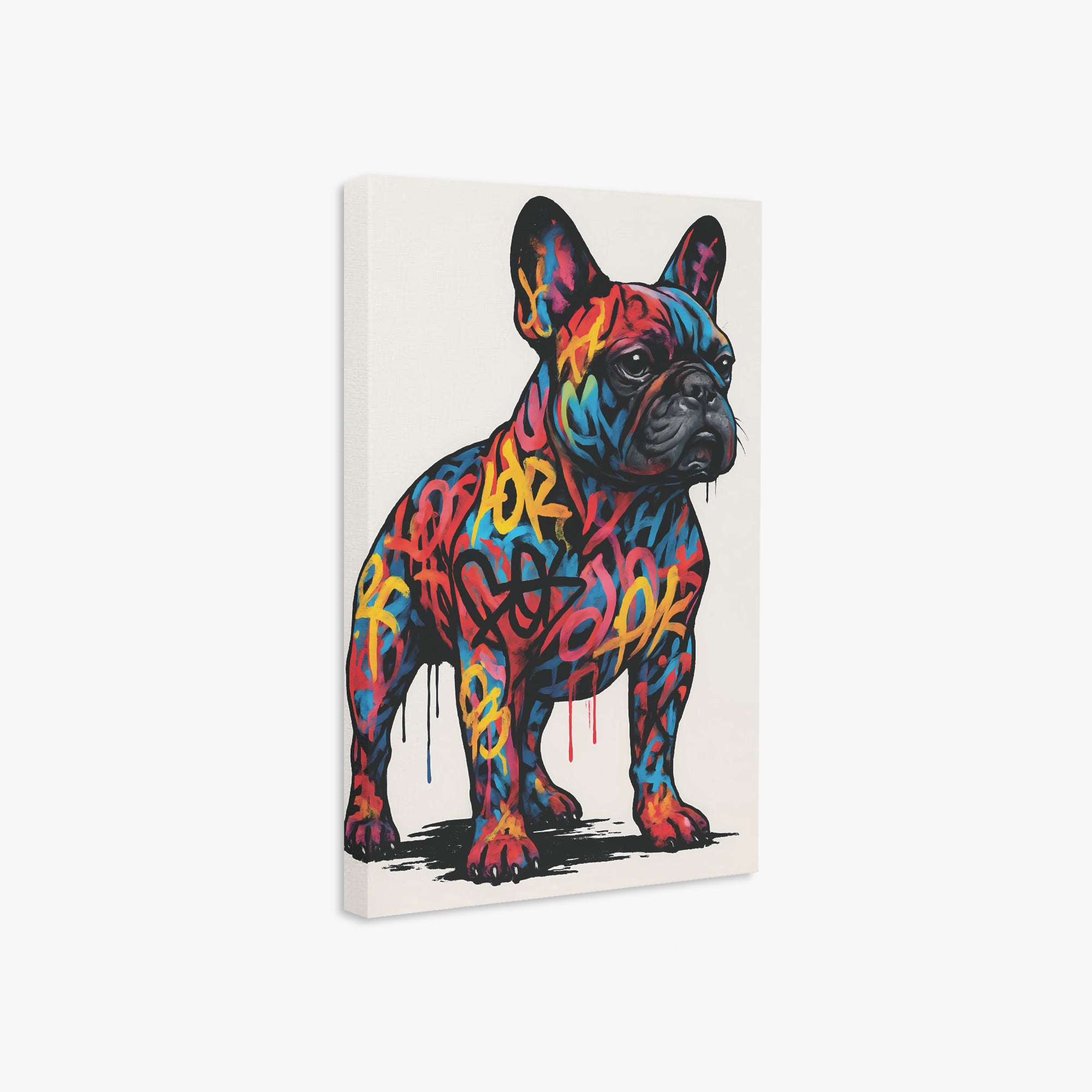 Bandit - Premium Vertical Canvas Painting For Frenchie Fans