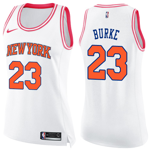 Premium NY Knicks Trey Burke #23 2024 Icon Swingman NBA Jersey White