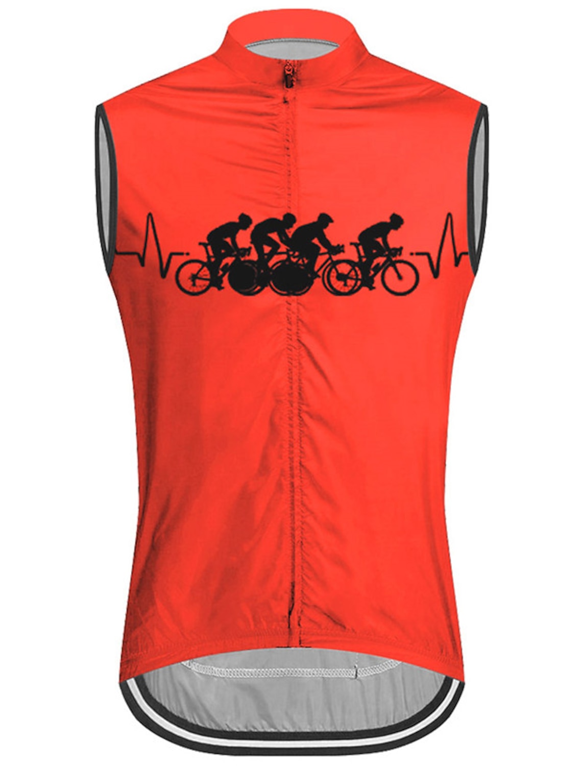 Men's Cycling Vest Cycling Jersey Graphic Funny Sleeveless Bike Vest / Gilet Jersey Top with 3 Rear Pockets Mountain Bike MTB Road Bike Cycling Quick Dry Back Pocket Moisture Wicking Breathable Sports