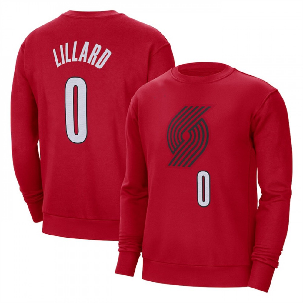 Game Day Elite Men's Trail Blazers #0 Damian Red Basketball Jersey