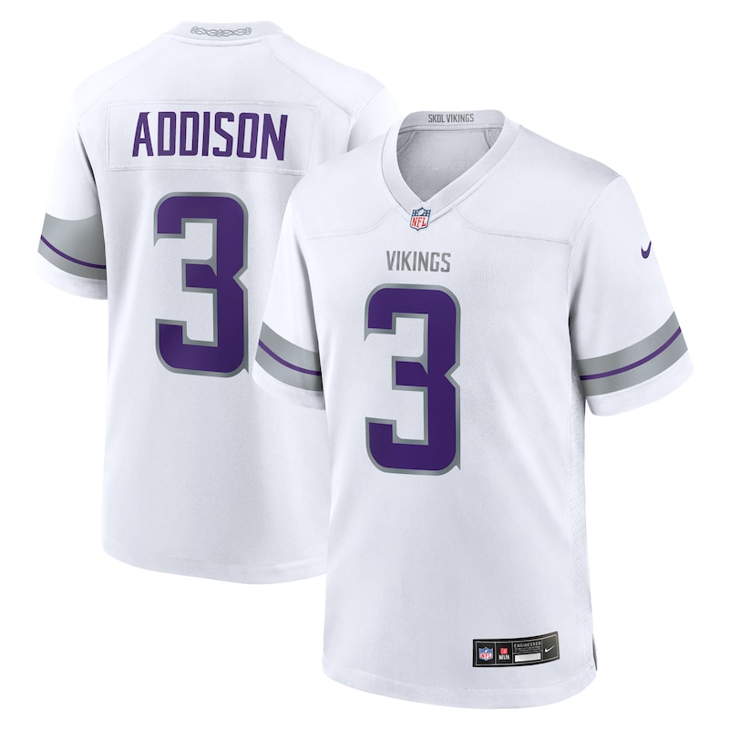 None Jordan Addison MIN Vikings Dynamic Genuine Jersey Football Appare