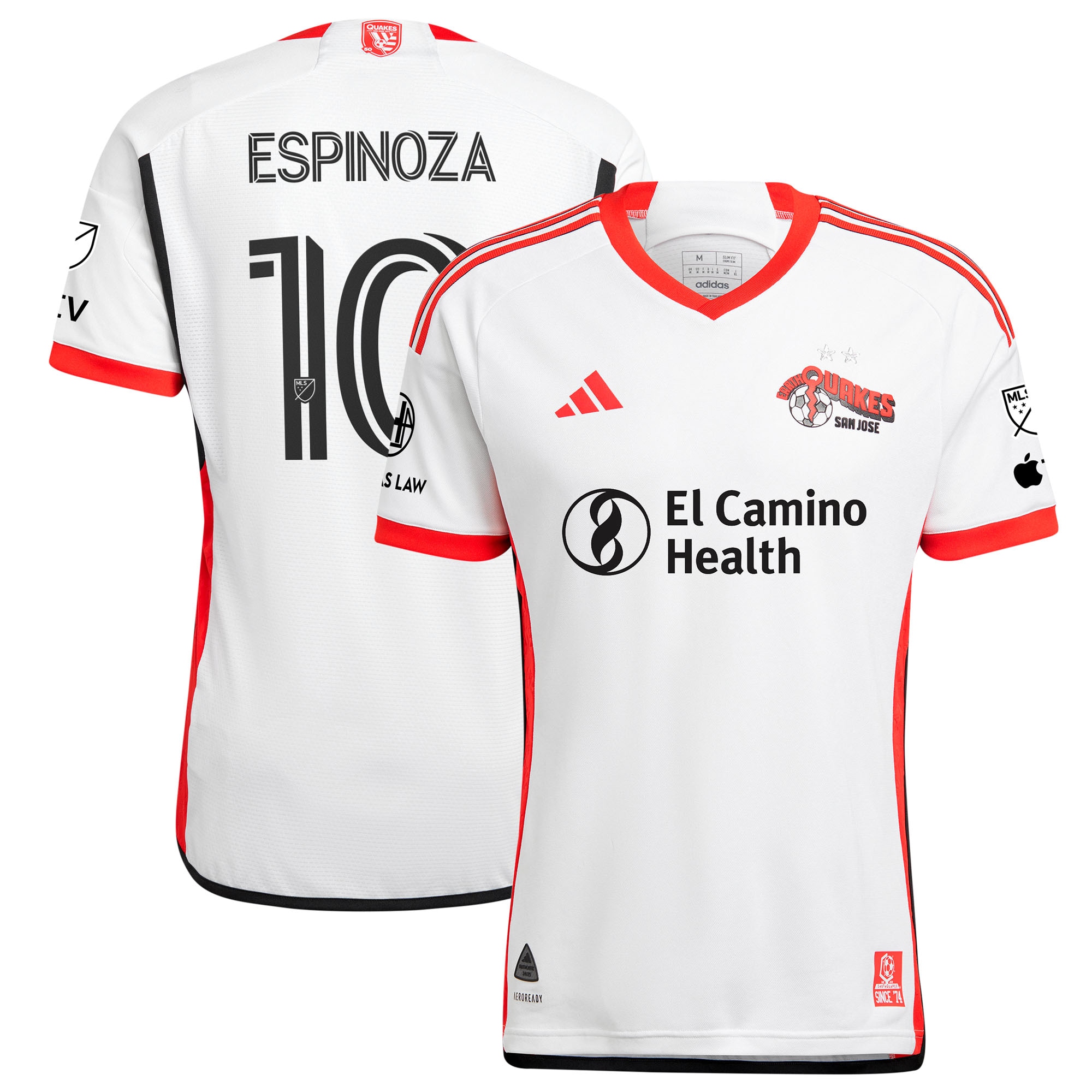 [SJH] Women's Cristian Espinoza San Jose Earthquakes 2025 The 50 Kit Authentic Player Jersey - White